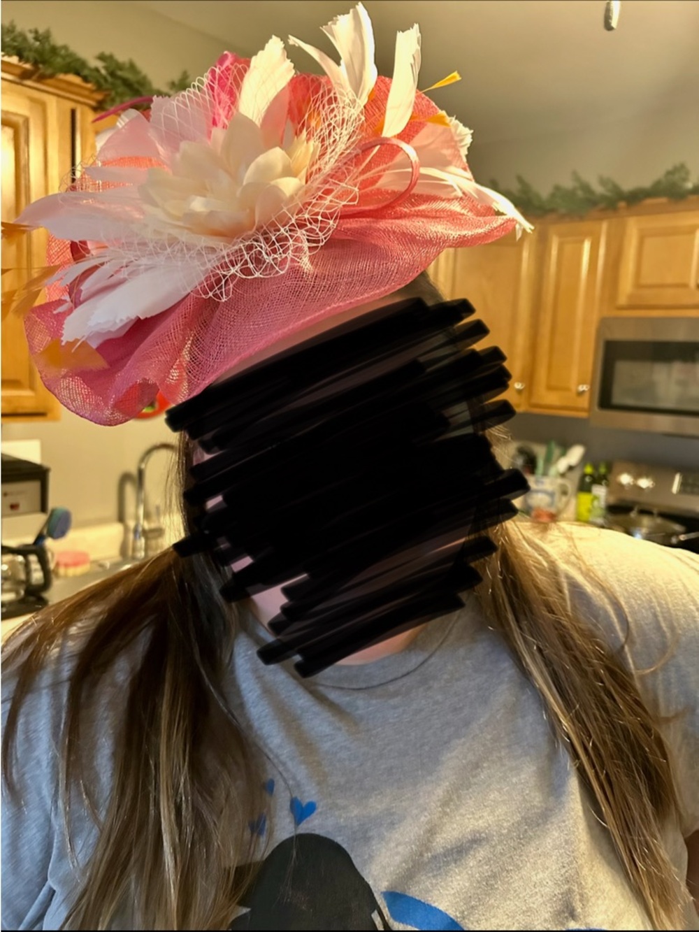 Pink Floral Feathered Kentucky Derby Fascinator
